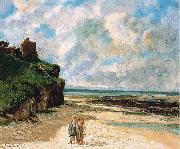 Gustave Courbet The Beach at Saint-Aubin-sur-Mer oil painting